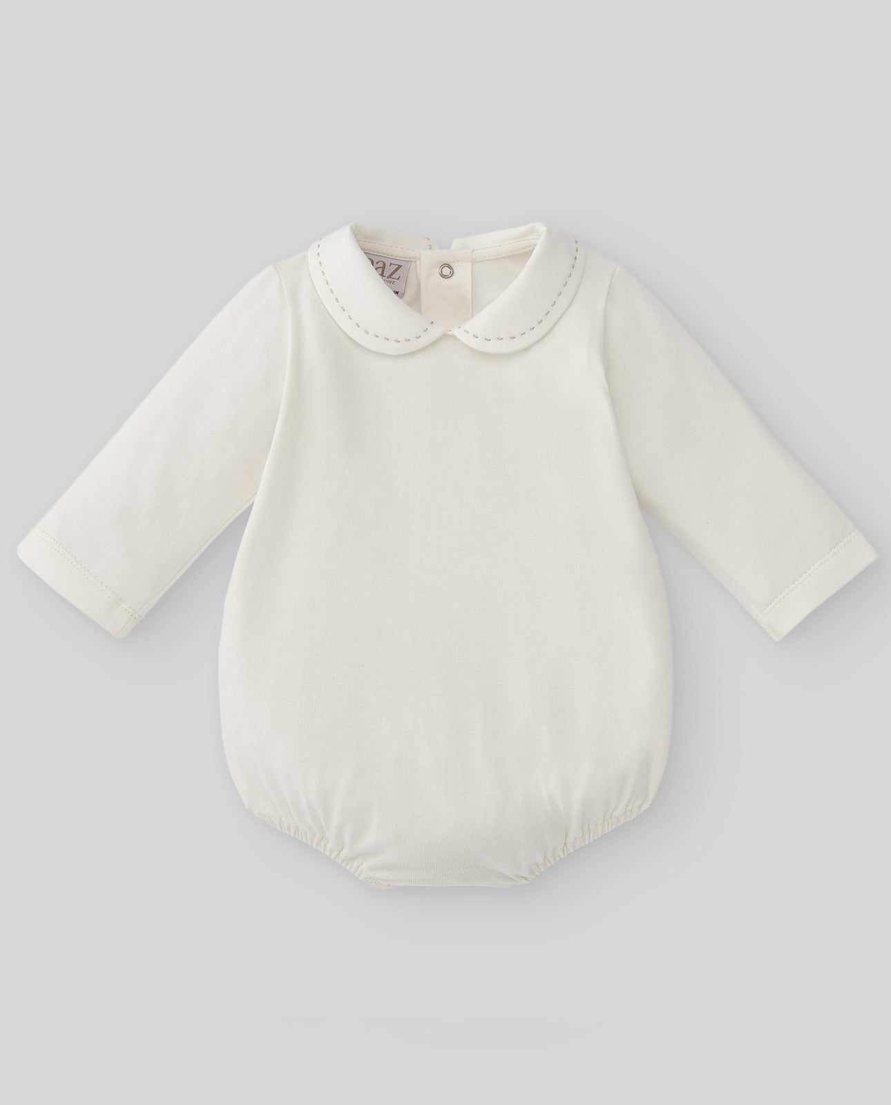 Paz Rodriguez Body M/L C/Cuello + Peto Corto Tela Espiga "Pony"