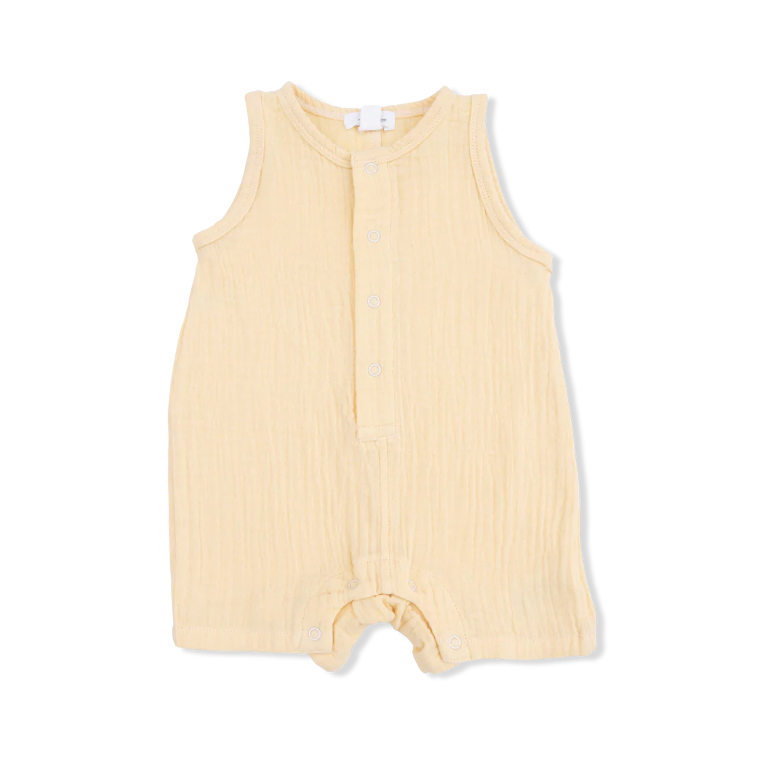 Angel Dear Solid Muslin Italian Straw - Sleeveless Shortie Romper