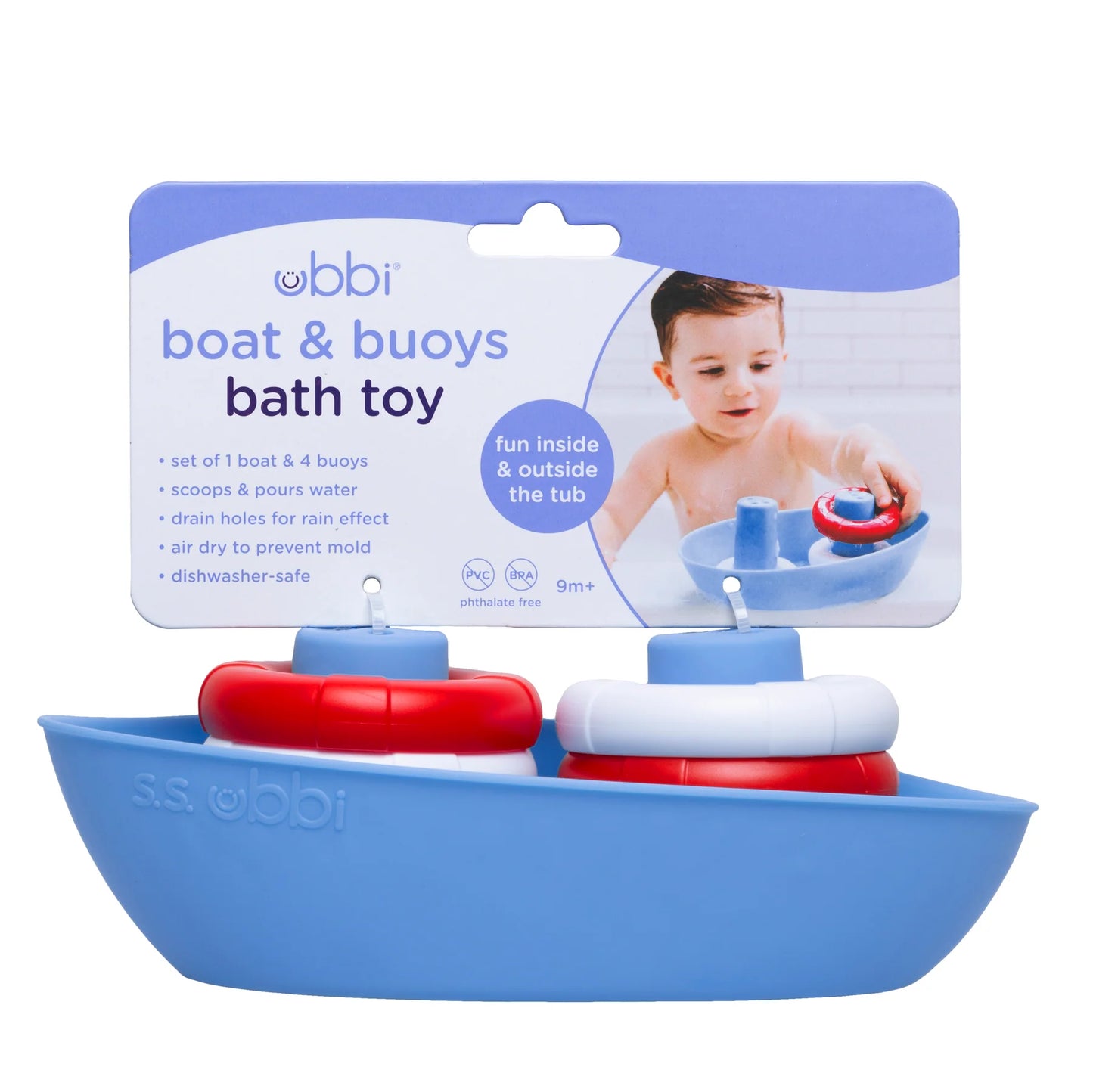 Ubbi Boat & Buoys Bath Toy
