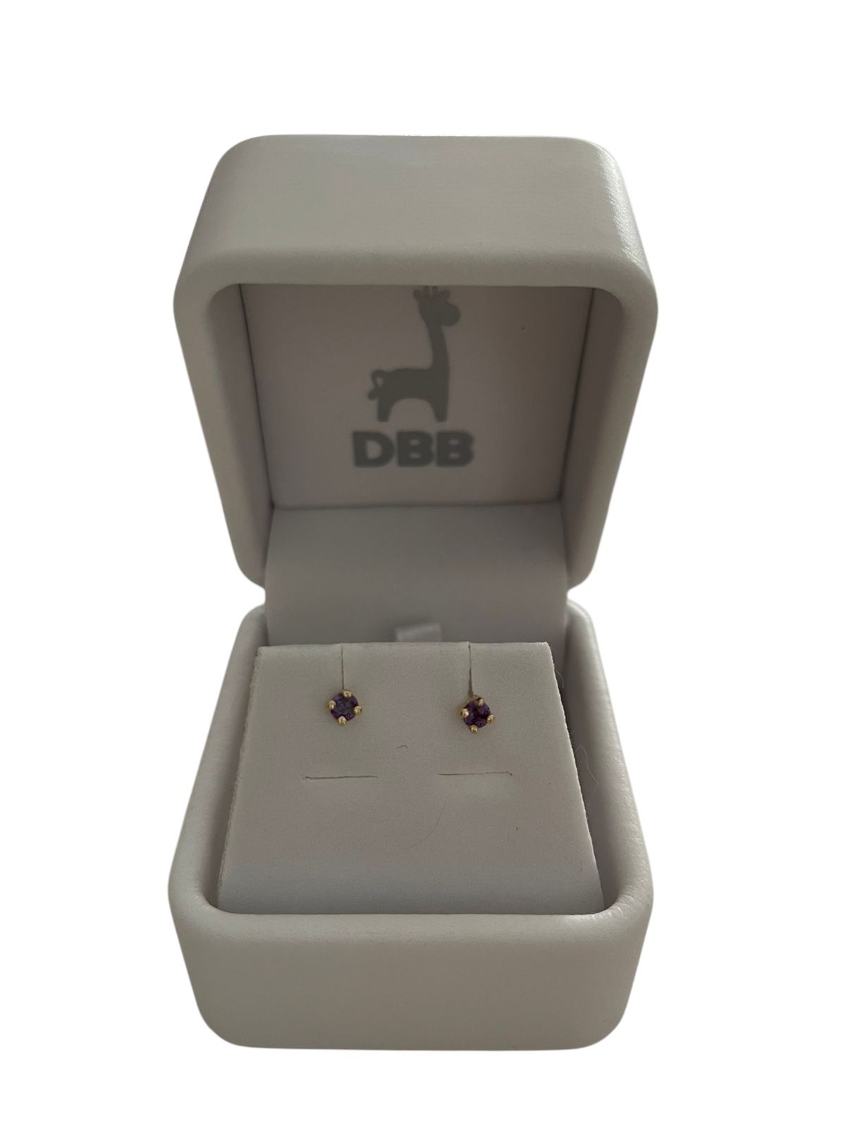 Mystic Circonia 4 Uñas 4mm/Morada/14K