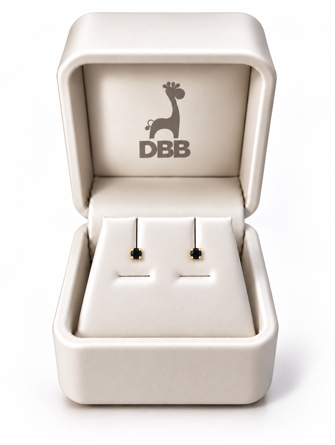 Mystic Aretes Oro Amarillo Circonia Negra /3mm /14K