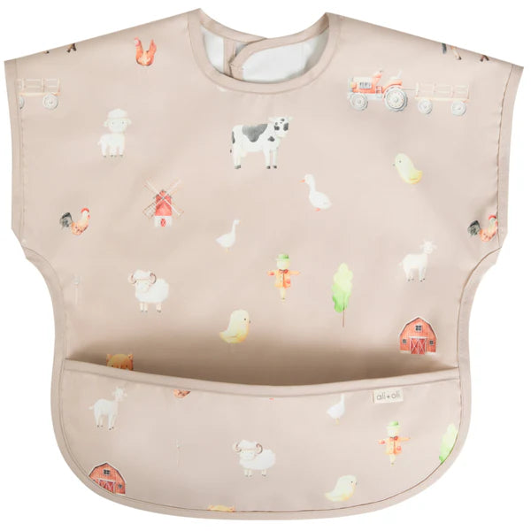 Ali+Oli Smock Bib for Baby & Toddler Short Sleeve