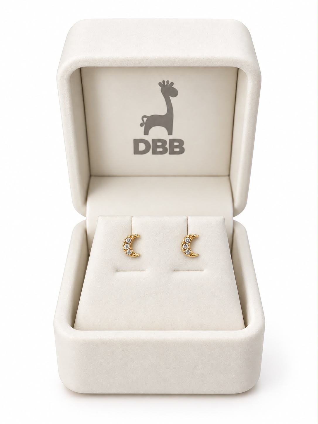 Mystic Aretes Oro Amarillo Media Luna /14K
