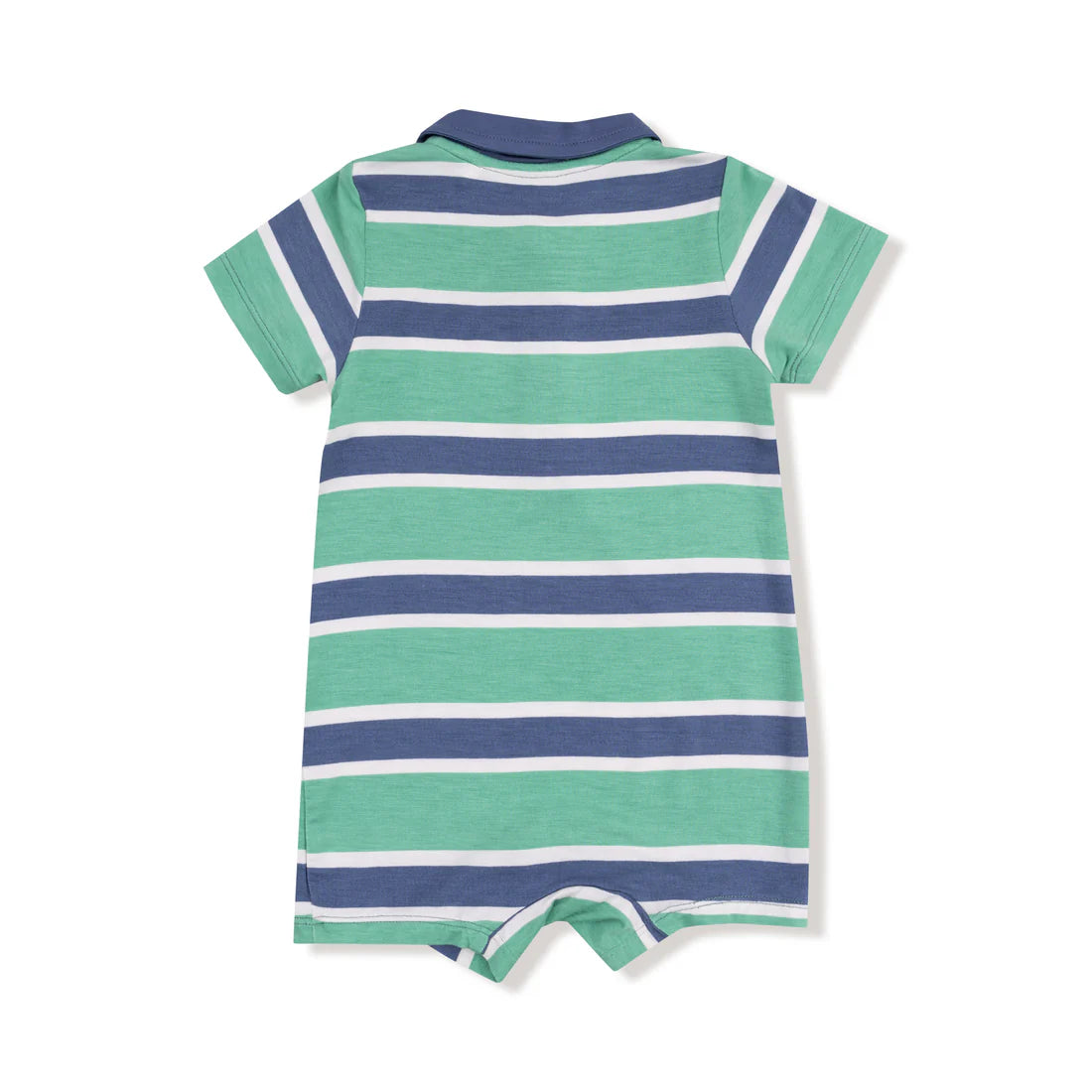 Angel Dear Rugby Stripe - Green and Navy - Polo Shortie