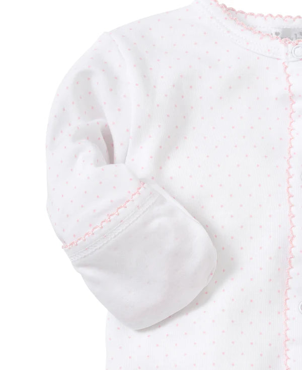 Kissy Kissy New Kissy Dots Print Footie White/Pink