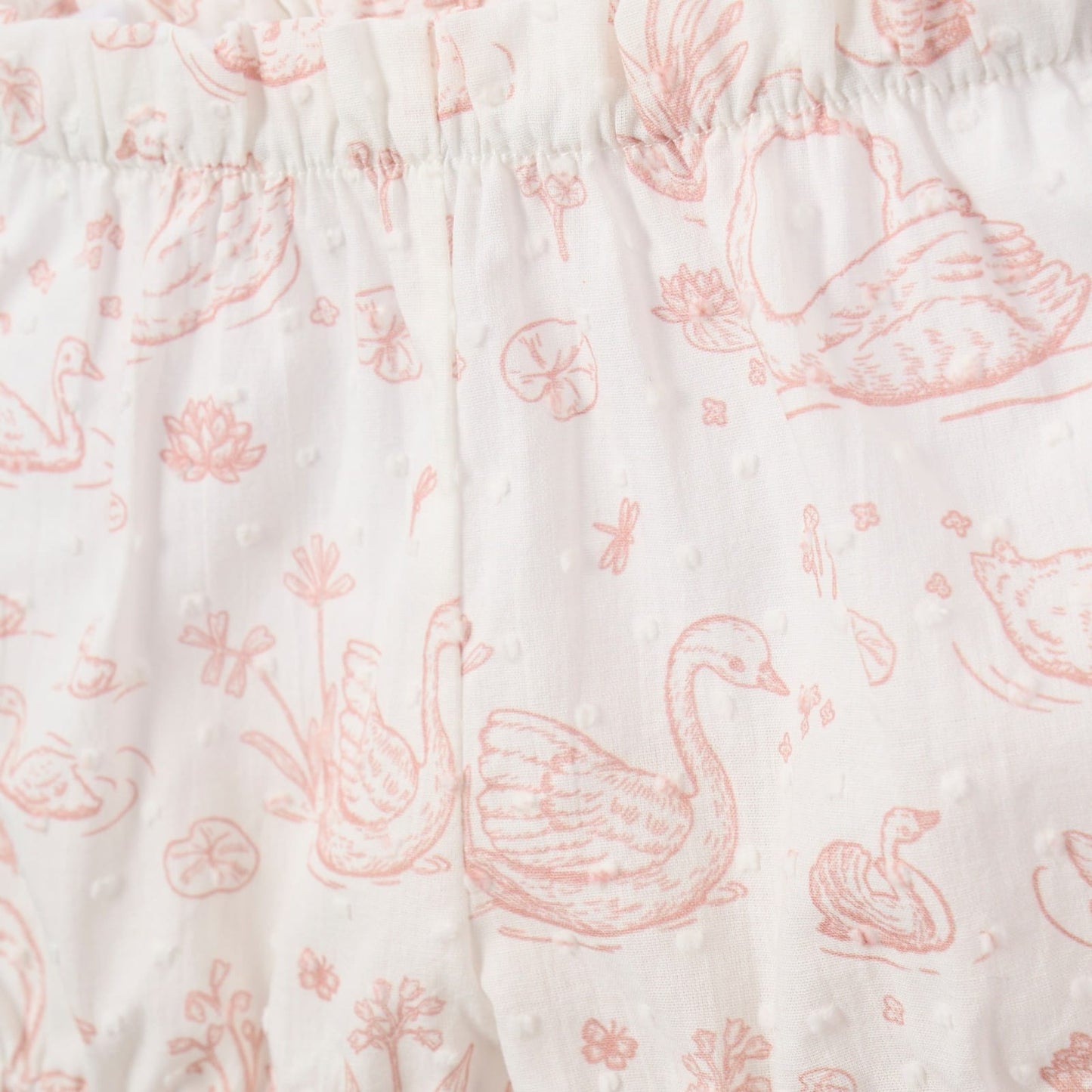 Elegant Baby Eyelet Top w/ Swan Toile Bloomers