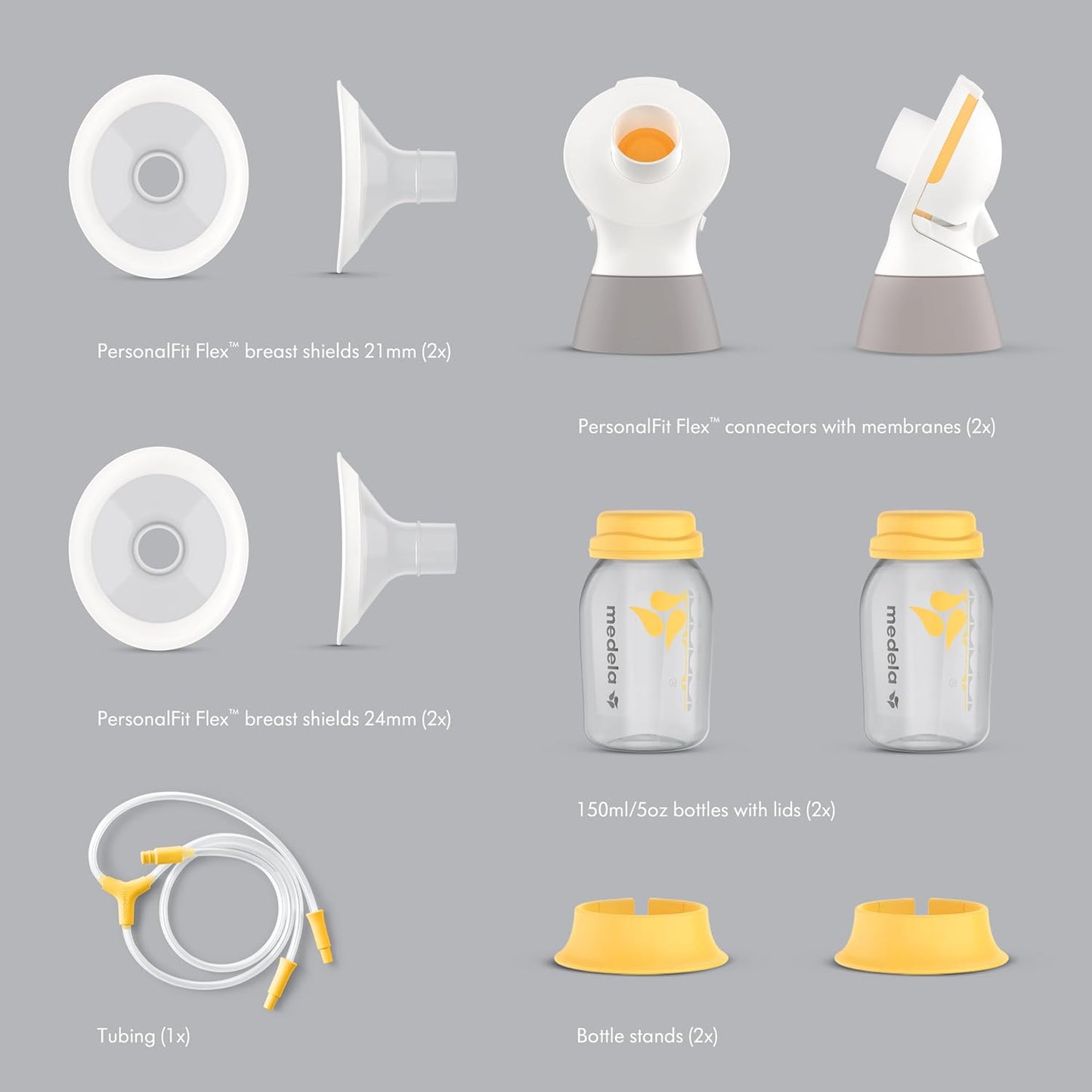 Medela Personal Fit Flex Double Pumping Kits (Compatible with Freestyle, Swing Maxi)