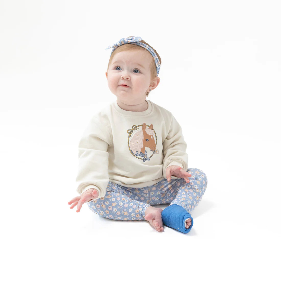 Angel Dear Horse Cameo - Oversized Puff Sweatshirt and Legging Set
