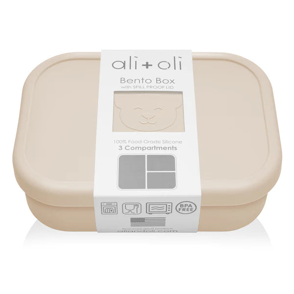 Ali + Oli Reusable Silicone Bento Box - 3 Compartments
