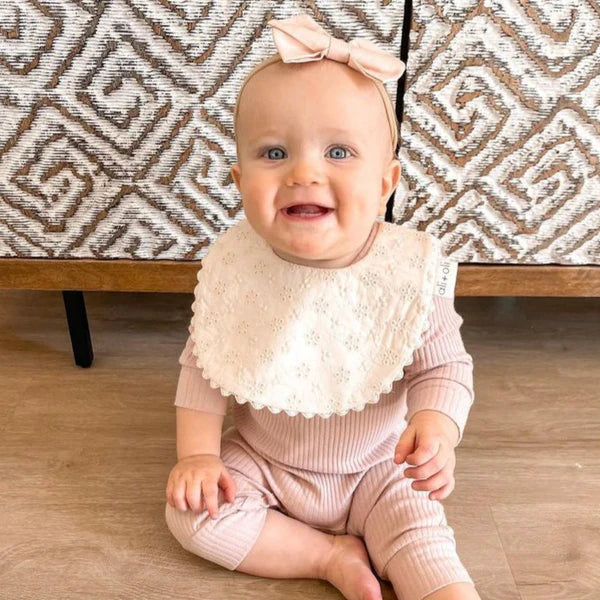 Ali+Oli Muslin Cotton Baby Bib Double Sided