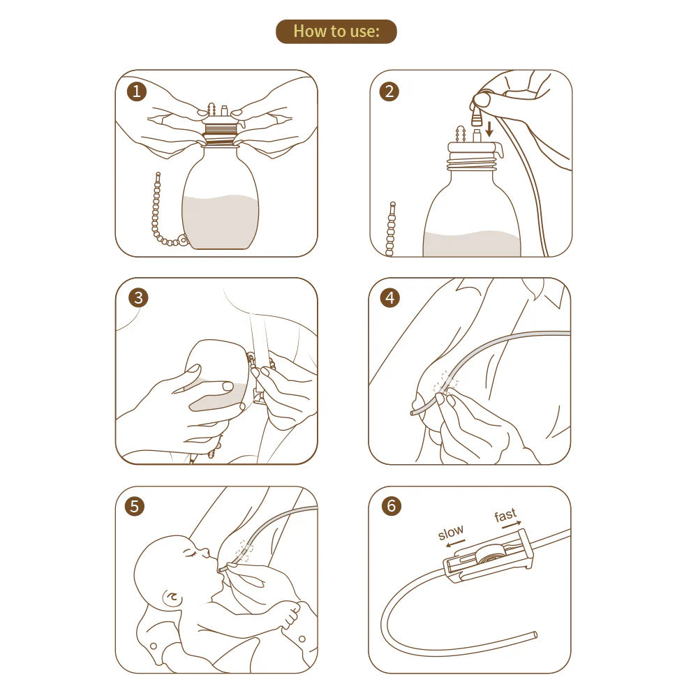 Haakaa Supplemental Feeding Tube & Pouch Set
