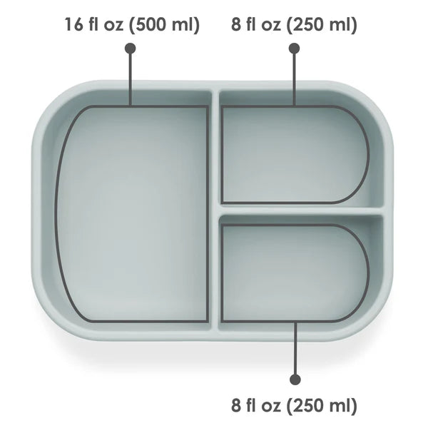 Ali + Oli Reusable Silicone Bento Box - 3 Compartments