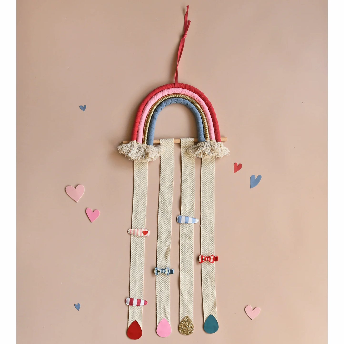 Tarán Bright Rainbow Drops Clip Hanger