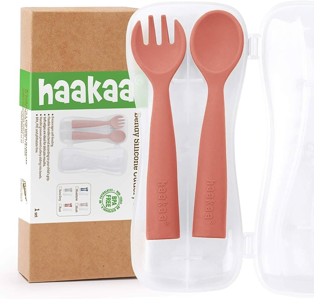 Haakaa Bendy Silicone Cutlery Set