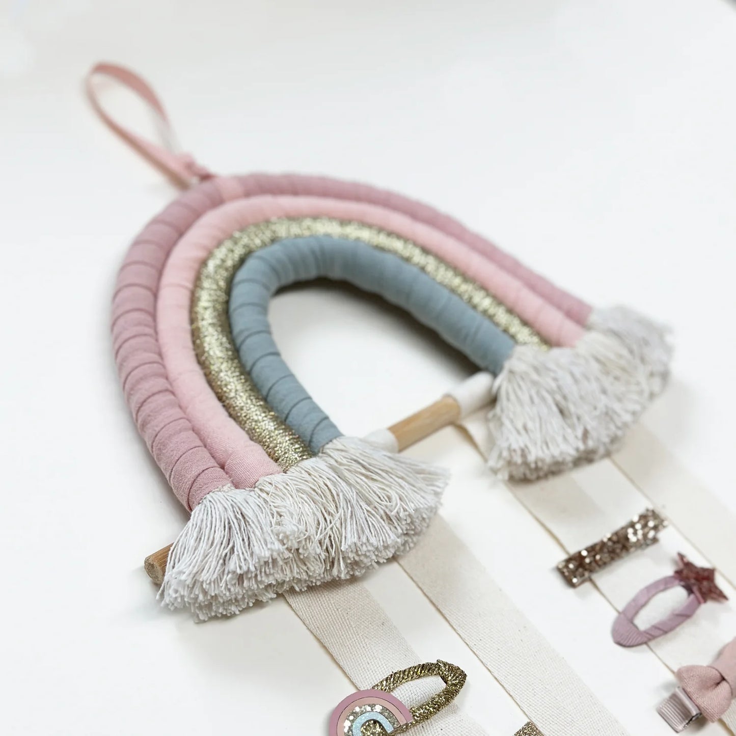Tarán Bright Rainbow Drops Clip Hanger