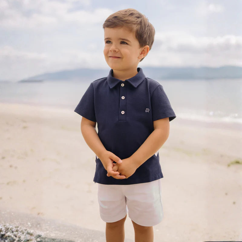 Paz Rodriguez Camisa Polo + Pantalon Corto "Baño V26" Marino