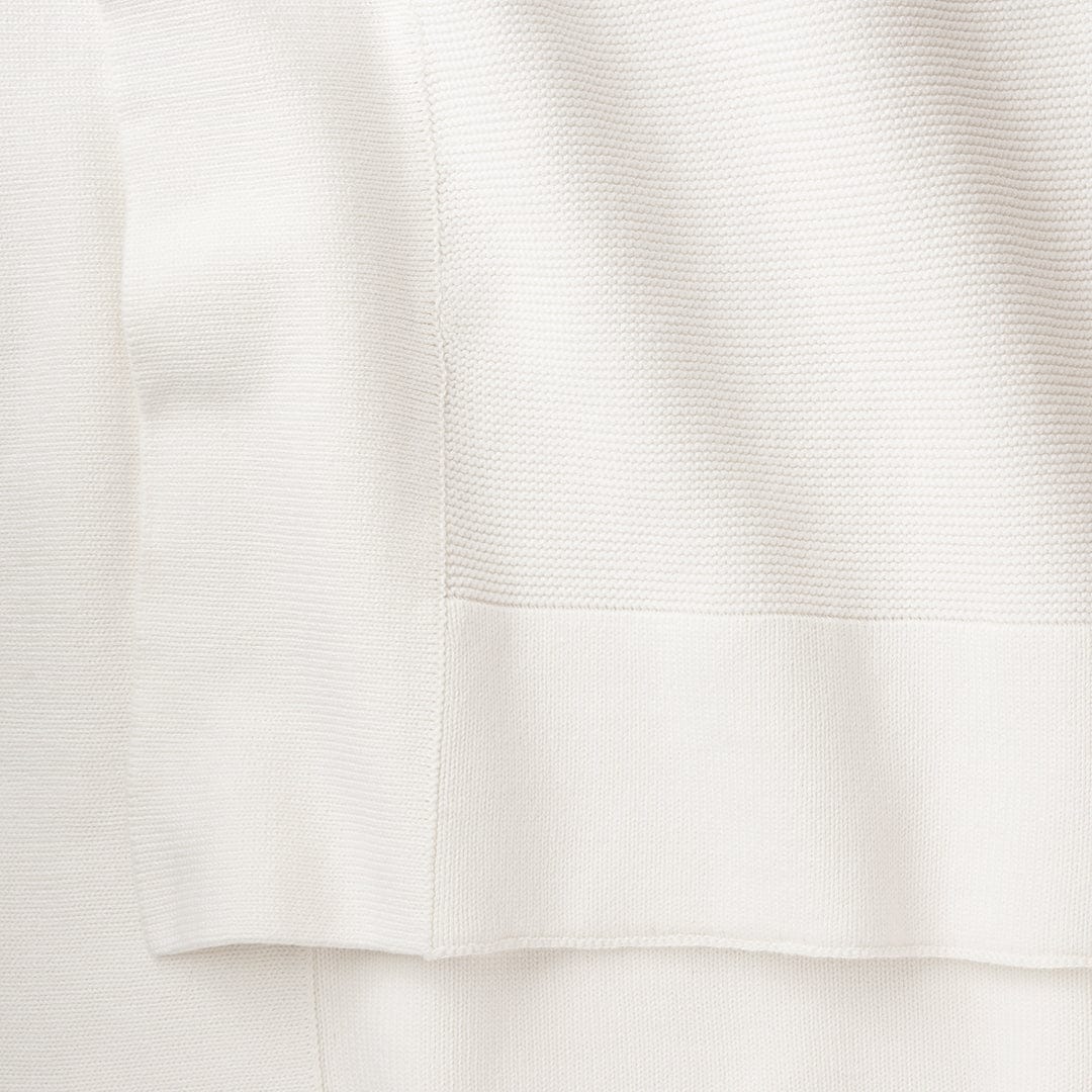 Elegant Baby Blanket WH Garter White
