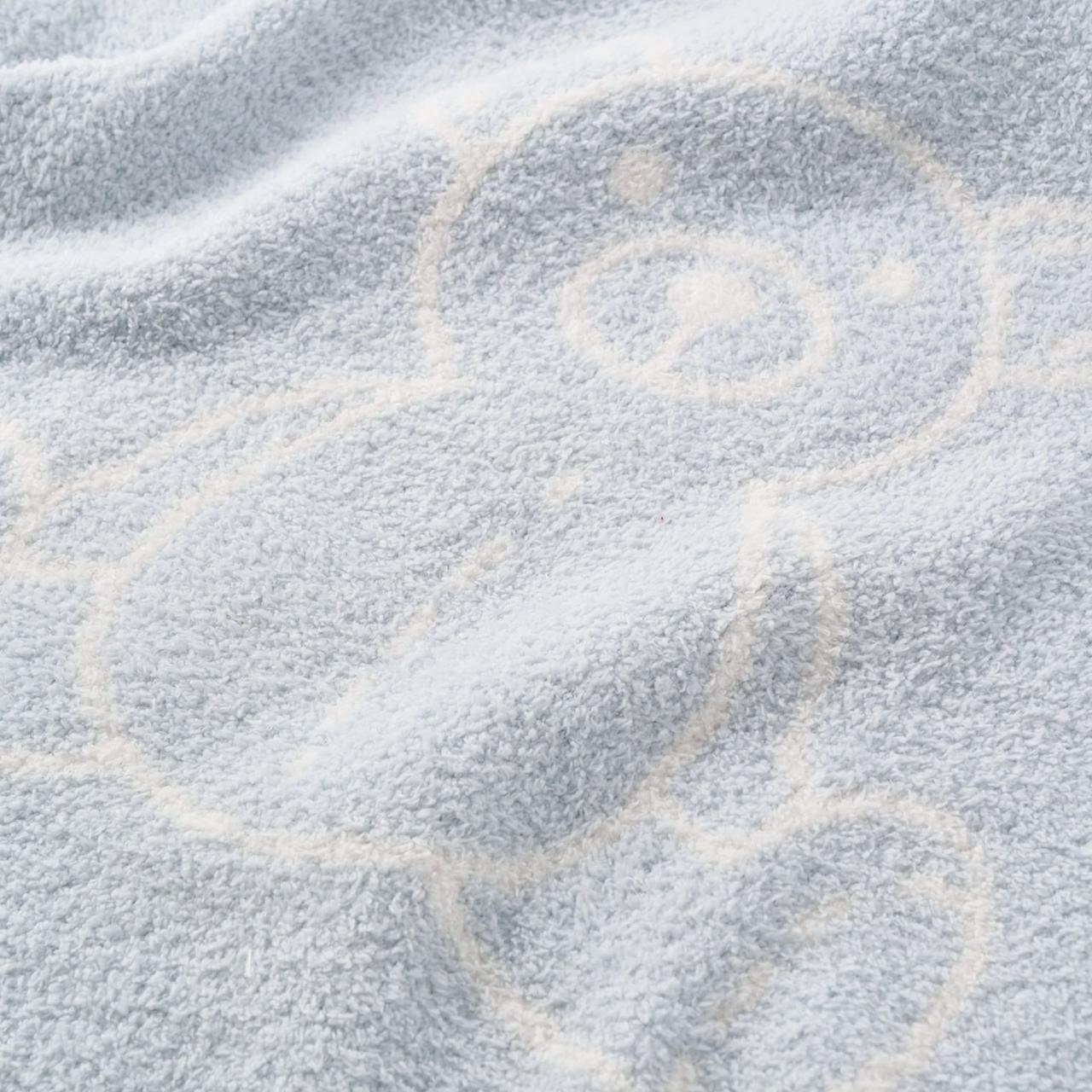 Elegant Baby Pale Teddy Bear Feather Knit Baby Blanket