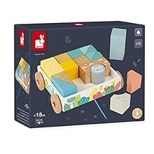 Janod Pull-Along Blocks Cart