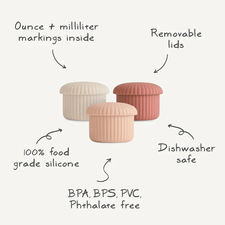 Mushie Silicone Baby Food Containers