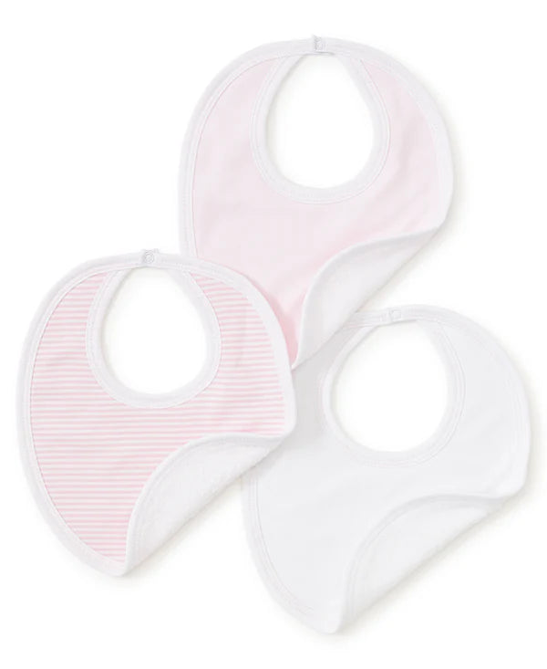 Kissy Sets 3 Pack Bibs w/ Tulle Bag Pink