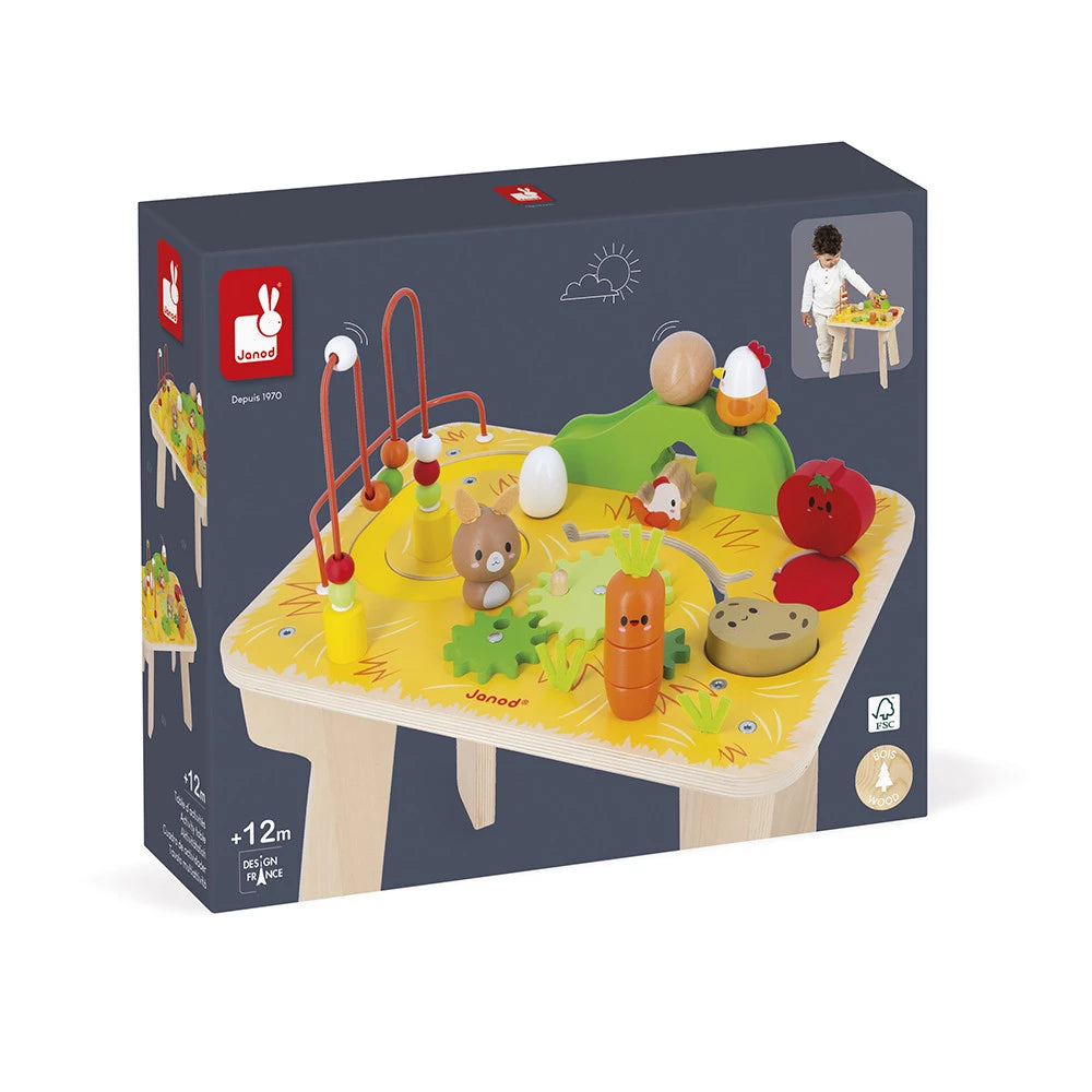 Janod Wooden Farm Activity Table