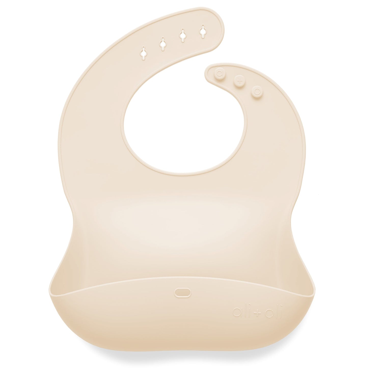 Ali + Oli Silicone Baby Bib Roll Up & Stay Closed