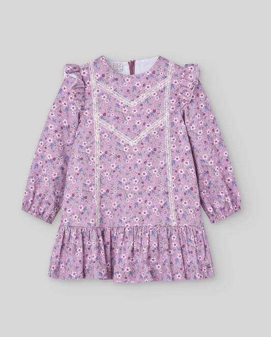 Paz Rodriguez Vestido Estampado Flores Infantil "Violeta"