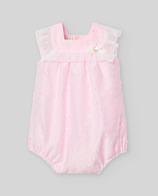 Paz Rodriguez Pelele Organza Plumety Niña "Linda"
