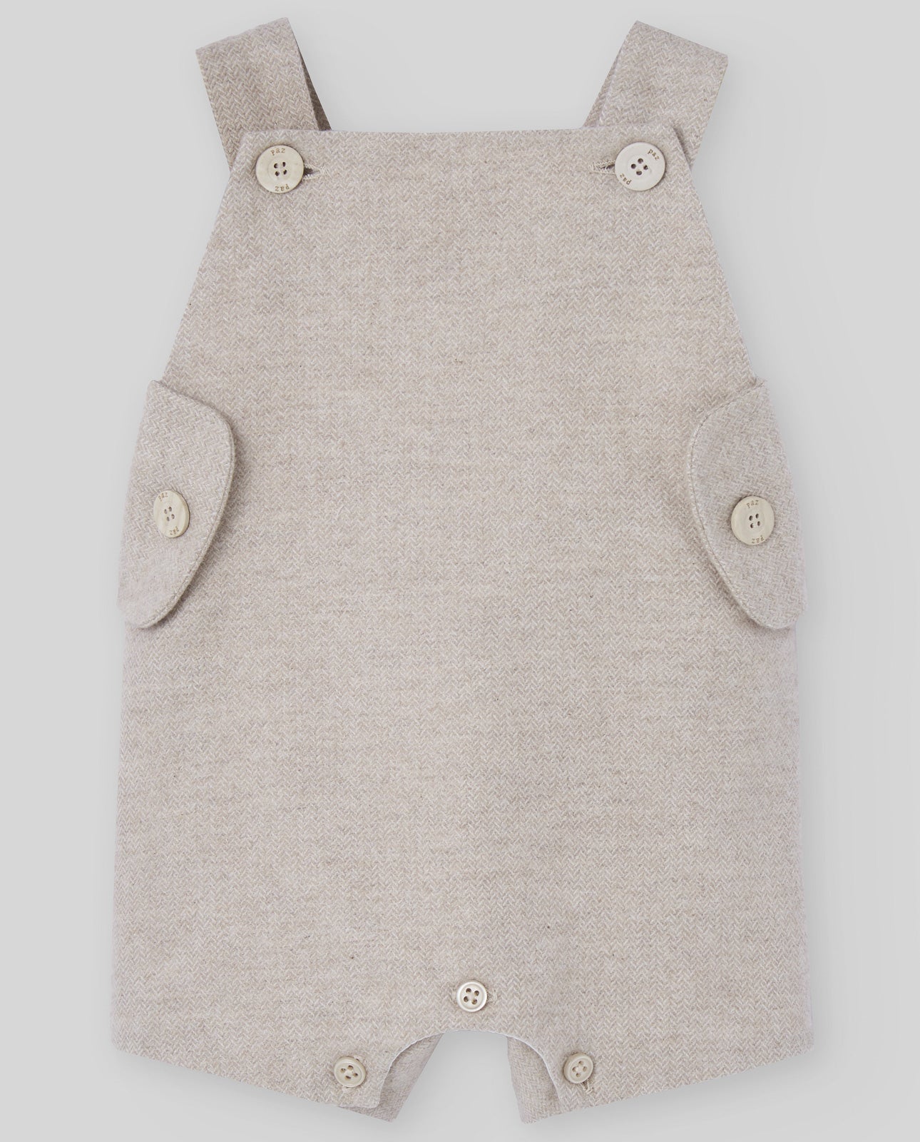 Paz Rodriguez Body M/L C/Cuello + Peto Corto Tela Espiga "Pony"