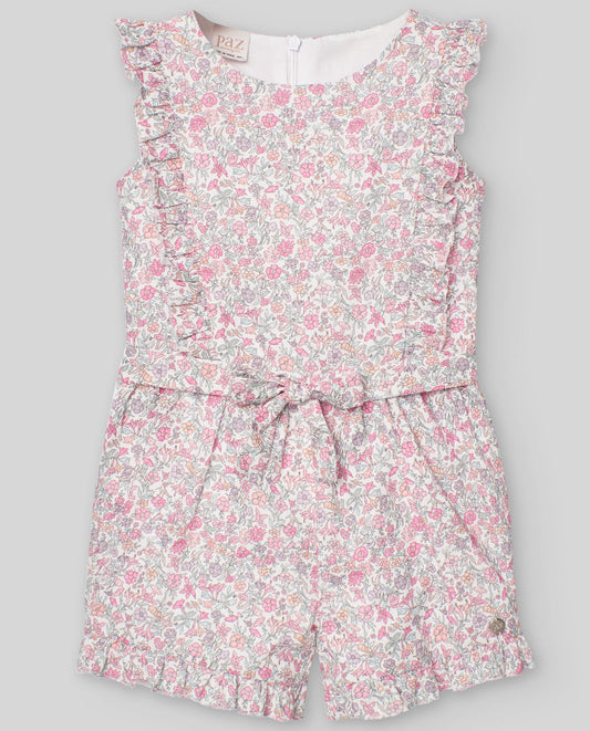 Paz Rodriguez Mono Corto Infantil Flores "Clavel"