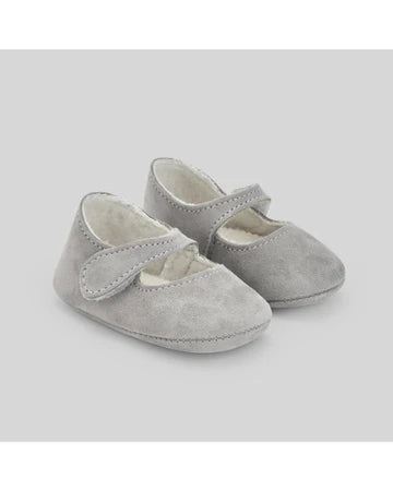 Paz Rodriguez Zapato Niña Ante "Esencial" Gris Vapor
