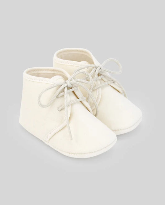 Paz Rodriguez Zapato Terciopelo "Erizos" Crudo