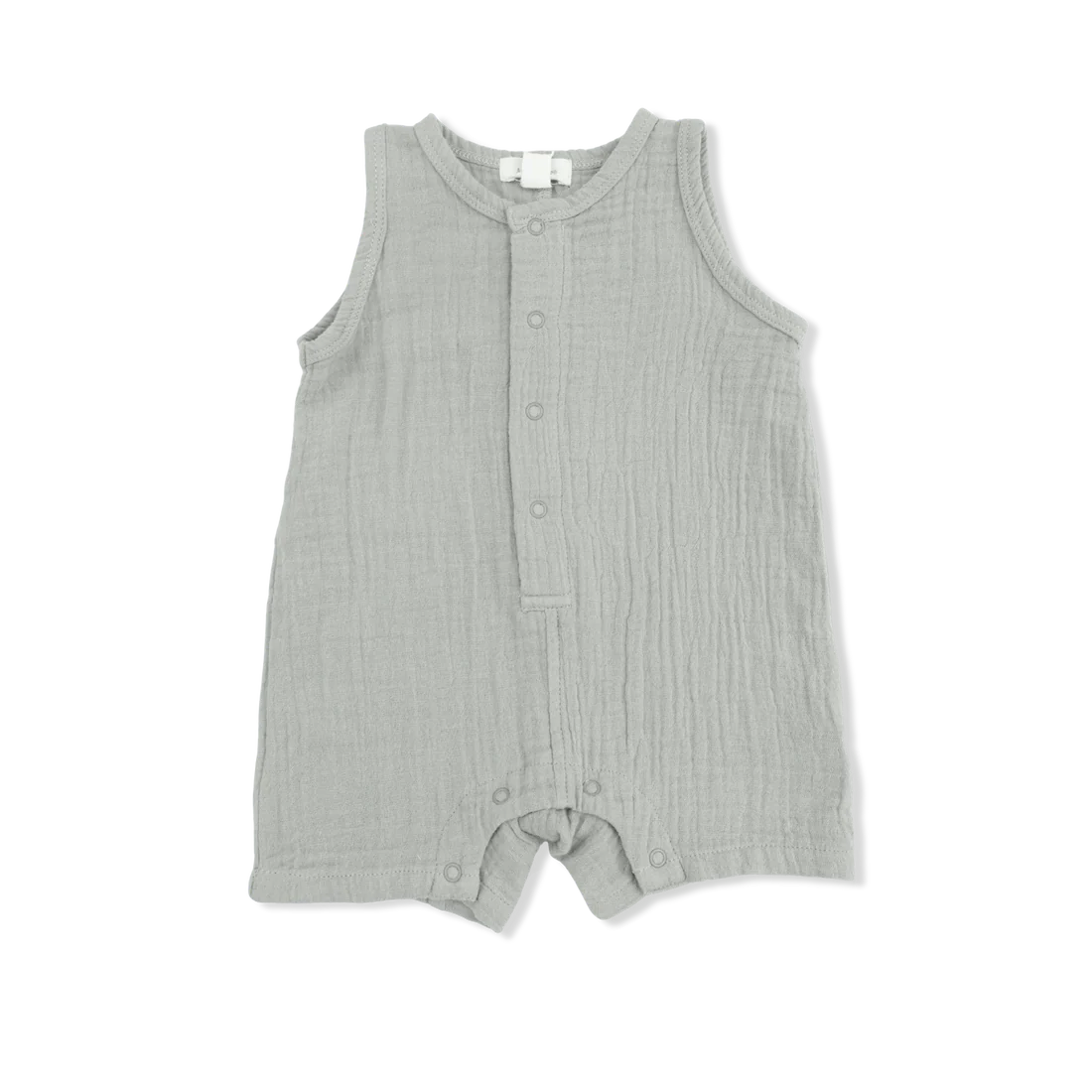 Angel Dear Solid Muslin Desert Green - Sleeveless Shortie Romper