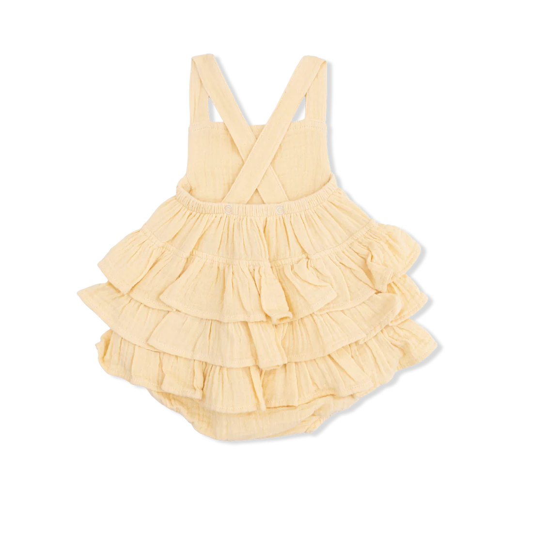 Angel Dear Solid Muslin Italian -  Ruffle Sunsuit