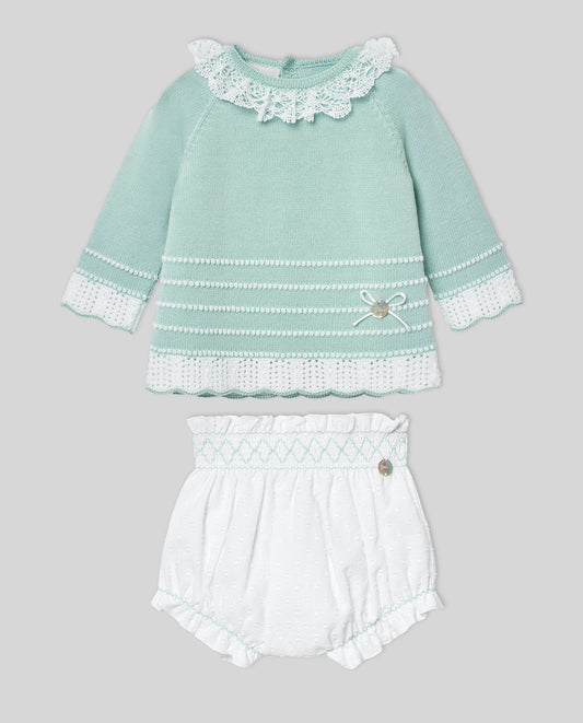 Paz Rodriguez CTO. Jubon + Shorts "Eido" Verde Agua
