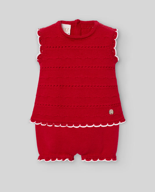 Paz Rodriguez CTO. Jubon + Short "Rias" Rojo