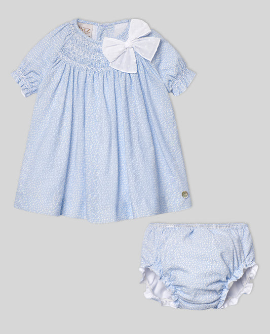 Paz Rodriguez CTO. Vestido + Braga "Vento" Azul Cielo