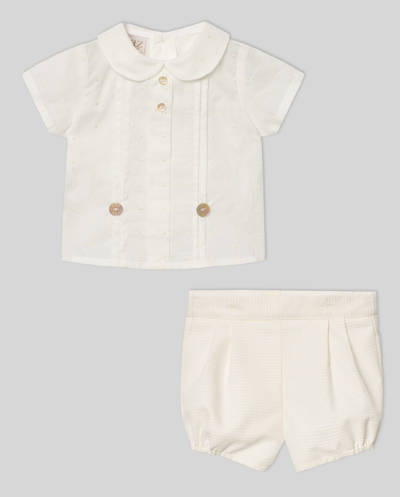 Paz Rodriguez CTO. Blusa + Shorts "Paz V25" Crudo