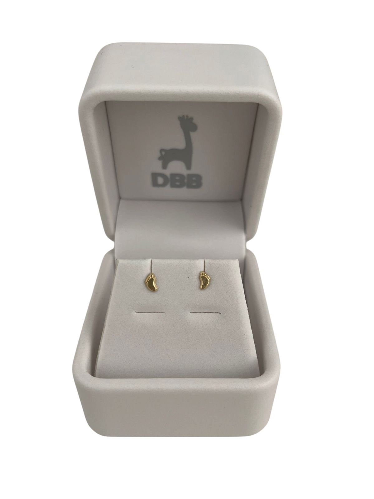 Mystic Aretes Oro Amarillo Piecitos / 4mm / 14K