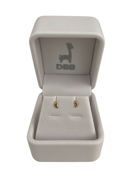 Mystic Aretes Oro Amarillo Piecitos / 4mm / 14K