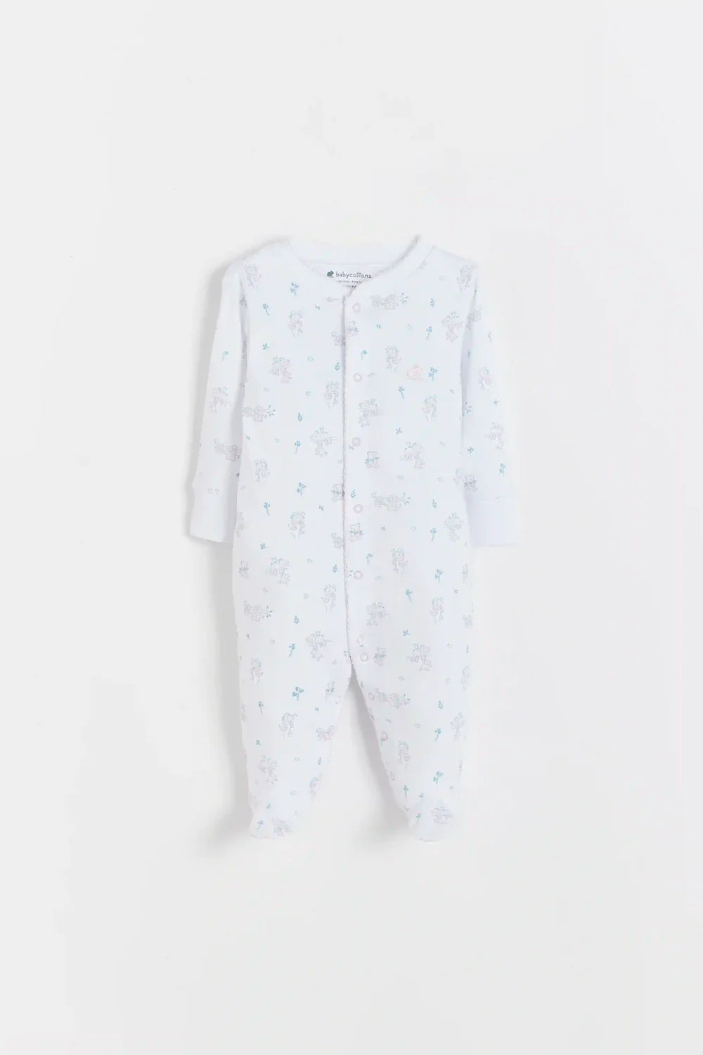 Babycottons Enterito Toby Little Panda Pink