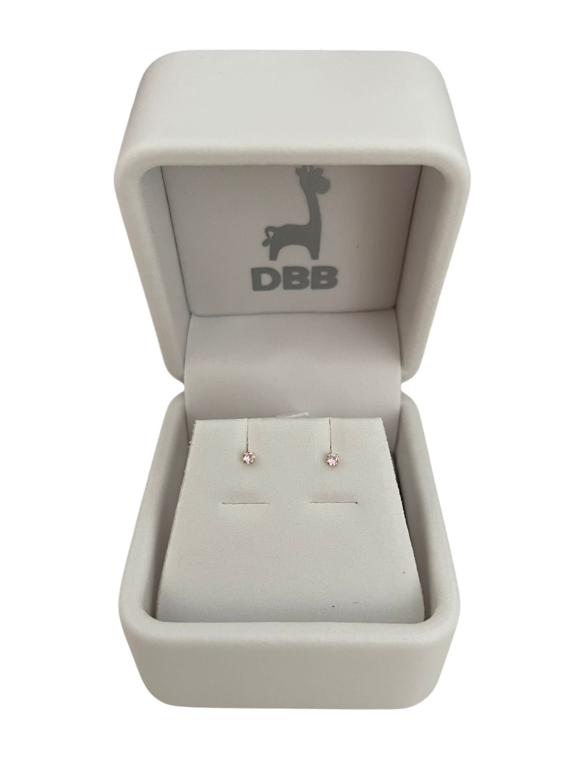 Mystic Aretes Oro Amarillo - Circonia Blanca 3mm/ 10K