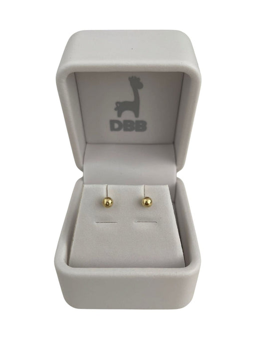 Mystic Aretes Oro Amarillo Bolitas / 4mm /10K