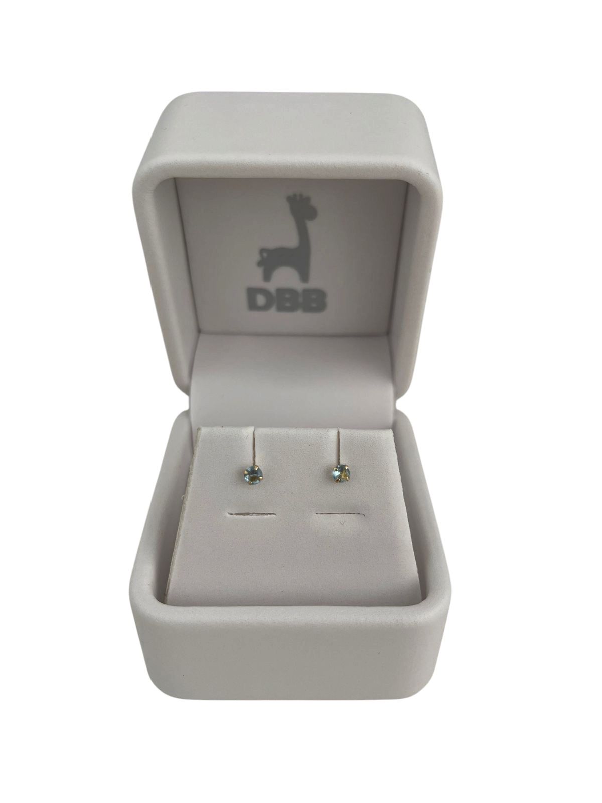Mystic Aretes Oro Amarillo Circonia Tornasol / 3mm / 14K