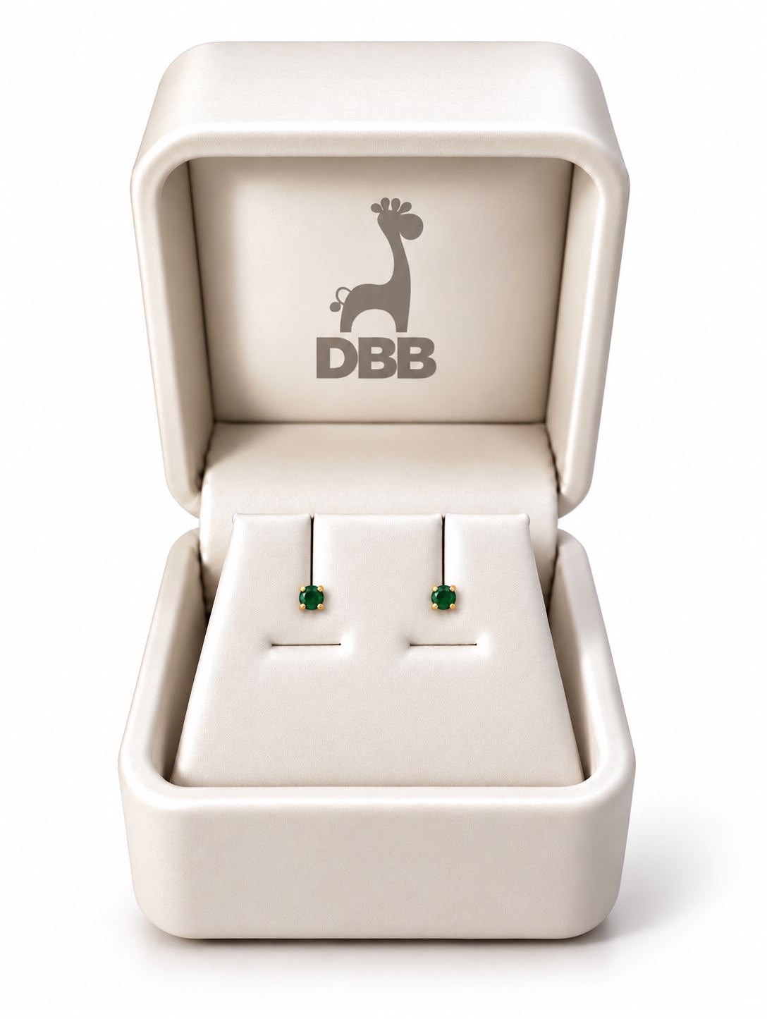 Mystic Aretes Oro Amarillo Circonia Verde 3mm/14K