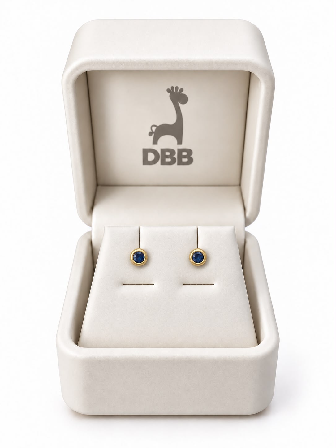 Mystic Aretes Oro Amarillo Circonia Azul /3mm /14K