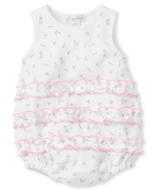 Kissy Kissy Garden Print Ruffle Bubble White