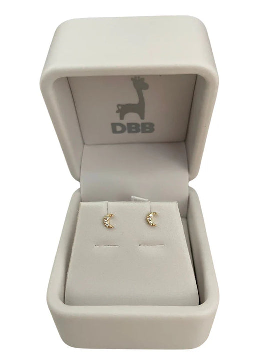 Mystic Aretes Oro Amarillo 14K - Media Luna