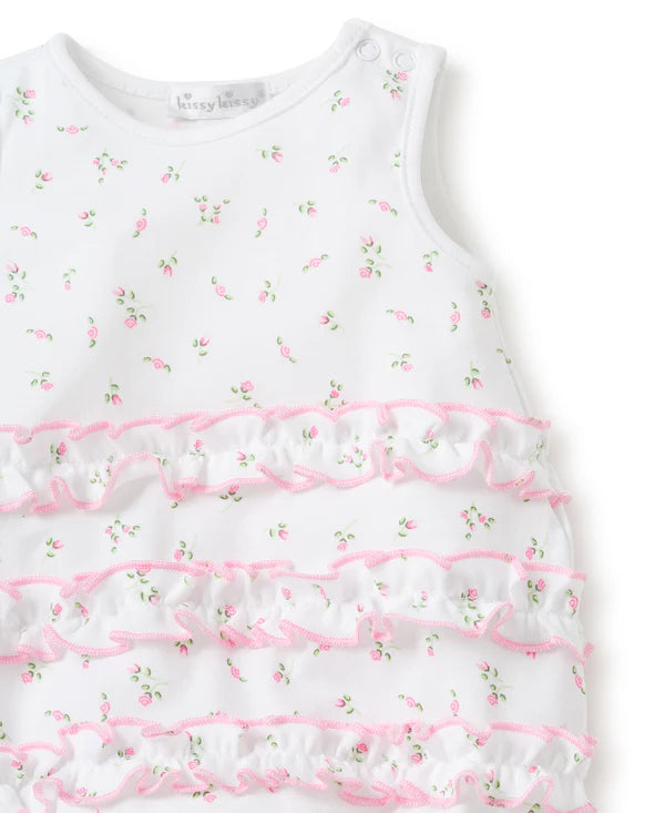 Kissy Kissy Garden Print Ruffle Bubble White